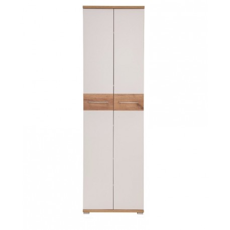 Almina klædeskab 59 cm 2 låger - Hvid/Eg