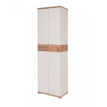 Almina klædeskab 59 cm 2 låger - Hvid/Eg