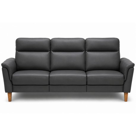 Sæby sofasæt Sort Lædersofa