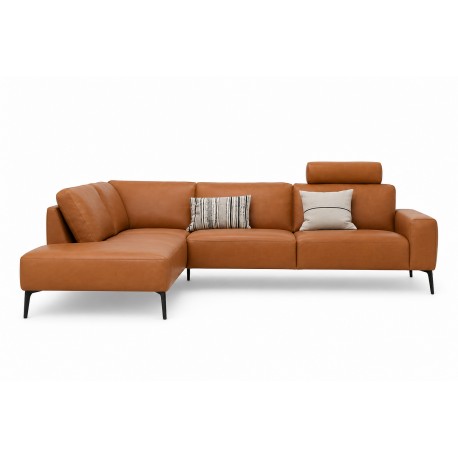 Copenhagen LæderHjørnesofa Cognac - Venstrevendt