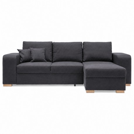 Mark vendbar sovesofa m. puffer - Koksgrå Inari 95