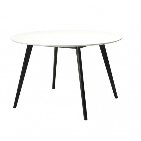 Life Rundt spisebord hvid/sort Ø120 cm OUTLET