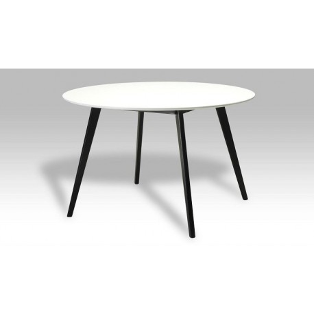 Life Rundt spisebord hvid/sort Ø120 cm OUTLET