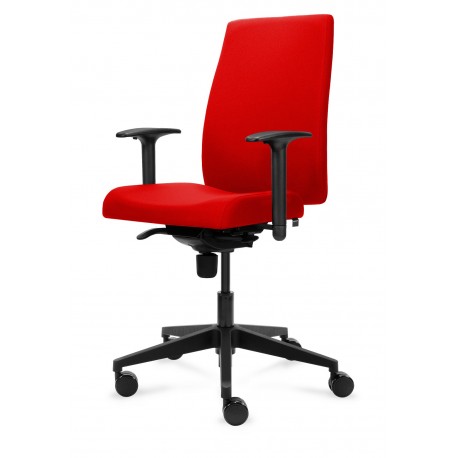 Infra ergonomisk kontorstol rød stof
