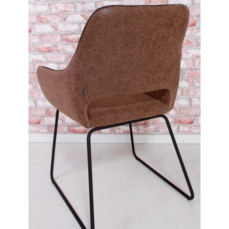 Angel spisebordsstol PU i farven brun
