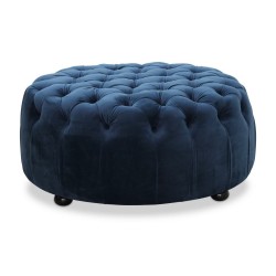 Chesterfield Cambridge Blå velour PUF