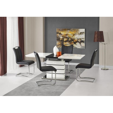 NORD spisebord hvid 140-180cm med 4 spisestole