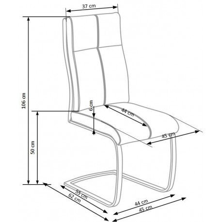 K231 Spisestuestol Sort