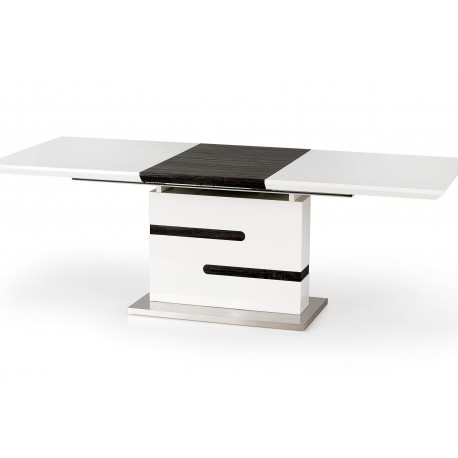 MONACO spisebord hvid 160-220cm med 4 spisestole