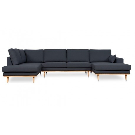Lido U sofa mørkegrå hjørevendt