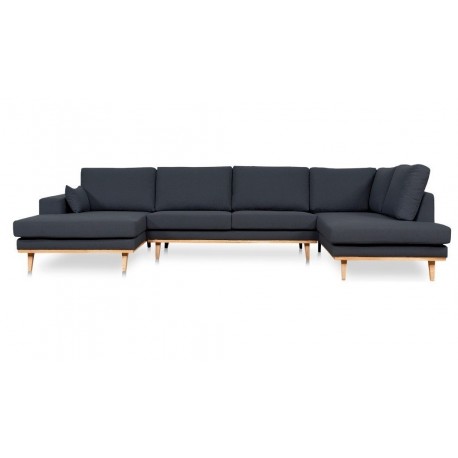 Lido U sofa mørkegrå venstrevendt