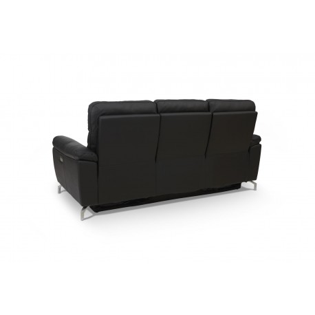 Selesta Recliner 3 pers. lædersofa sort