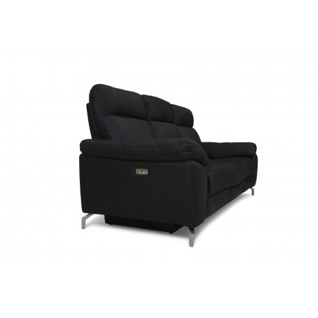 Selesta Recliner 3 pers. lædersofa sort