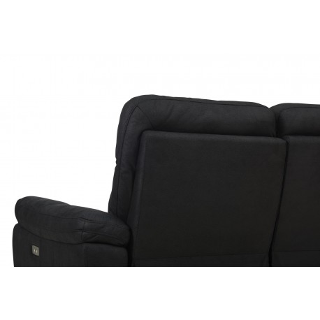 Selesta Recliner 3 pers. lædersofa sort