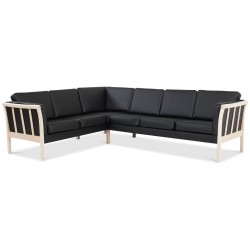Dragør vendbar hjørnesofa - Sort bonded læder