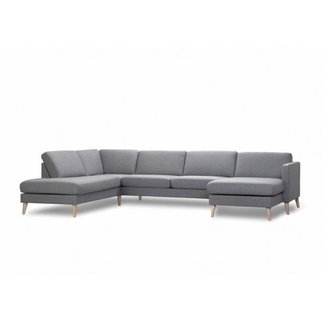 Ask hjørnesofa med højrevendt chaiselong & open-end