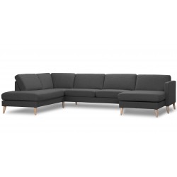 Ask hjørnesofa med højrevendt chaiselong & open-end Navy Blå