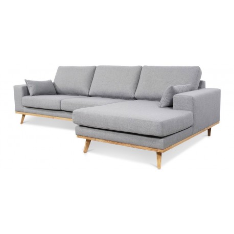 Genova chais. sofa højrevendt - Lysegrå Inari 91 OUTLET