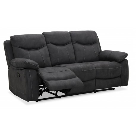 Boston recliner 3 personers Biograf sofa, grå stof