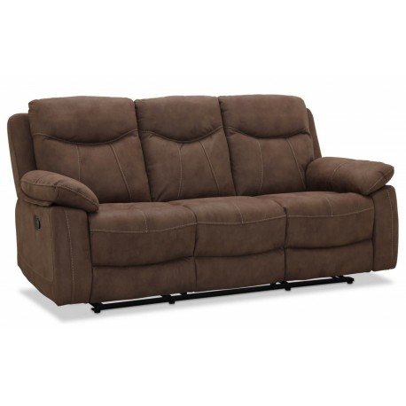 Boston recliner 3 personers Biograf sofa, Brun stof