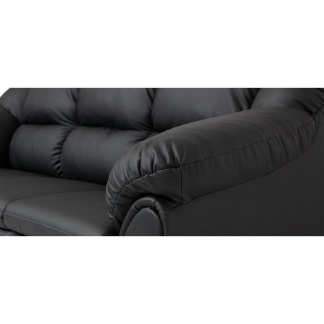 Tønder 3 pers. sofa - Sort tekstillæder