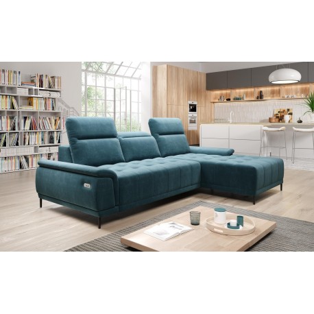 CALVARO Chaiselongsofa Turkis højrevendt