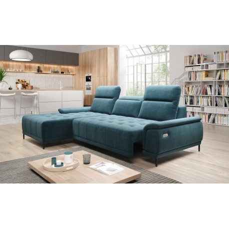 CALVARO Chaiselongsofa Turkis venstrevendt