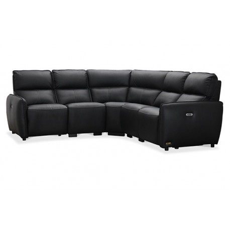 Barcelona recliner hjørnesofa sort biografsofa