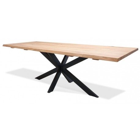 Westwood plankebord 200x95 - Røgolieret egetræ/Sort med Stjerne Understel