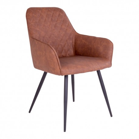 Milas Spisebordsstol Cognac Pu