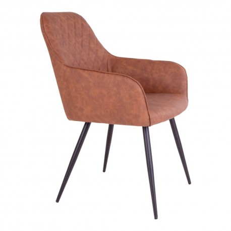 Milas Spisebordsstol Cognac Pu