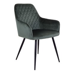 Milas Spisebordsstol Grøn Velour