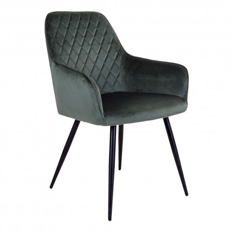 Milas Spisebordsstol Grøn Velour