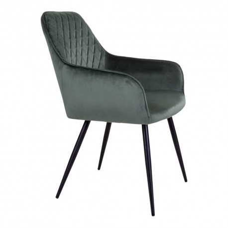 Milas Spisebordsstol Grøn Velour
