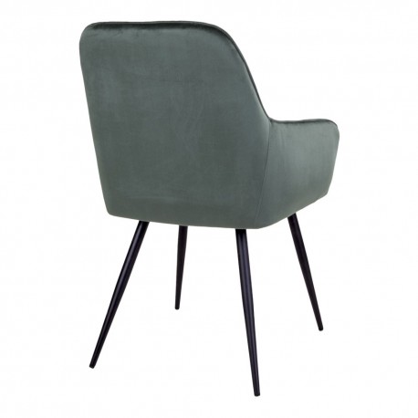 Milas Spisebordsstol Grøn Velour
