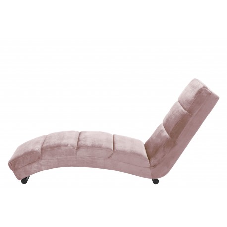 Slinky Chaiselongue støvet Rosa velour