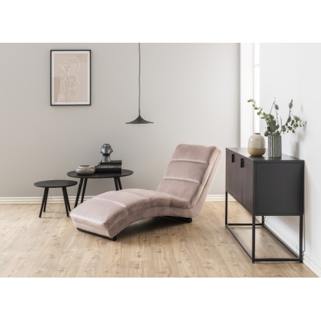 Slinky Chaiselongue støvet Rosa velour