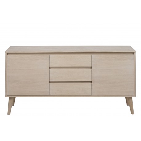 Nagano skænk - Hvidpigmenteret eg 150cm