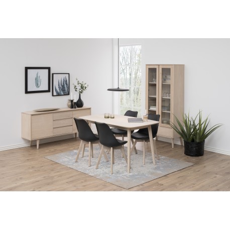 Nagano skænk - Hvidpigmenteret eg 150cm