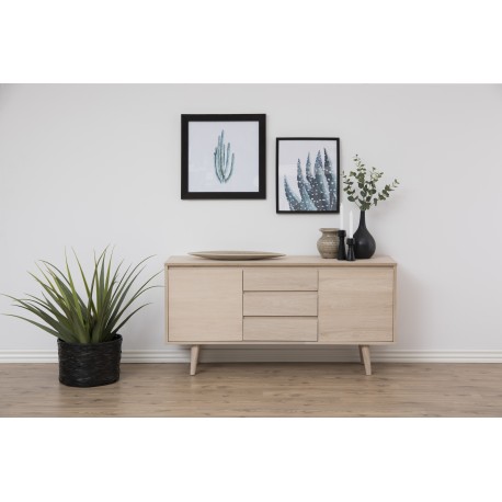 Nagano skænk - Hvidpigmenteret eg 150cm
