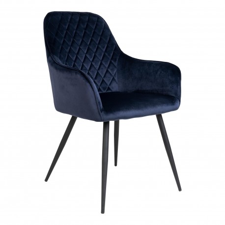 Milas Spisebordsstol - Blå velour