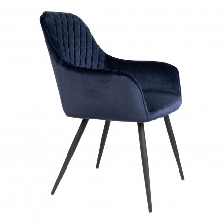 Milas Spisebordsstol - Blå velour