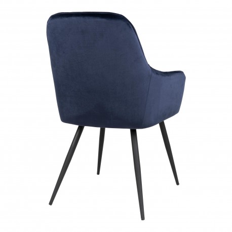 Milas Spisebordsstol - Blå velour