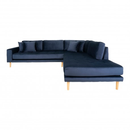 Andersen hjørnesofa i blå velour