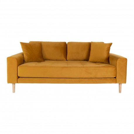 Andersen gul velour sofa 2,5 pers