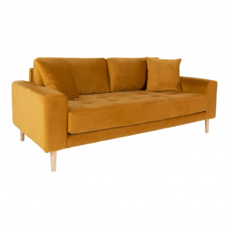 Andersen gul velour sofa 2,5 pers
