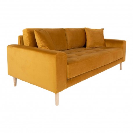 Andersen gul velour sofa 2,5 pers