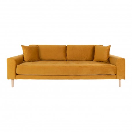 Andersen gul velour sofa 3 pers
