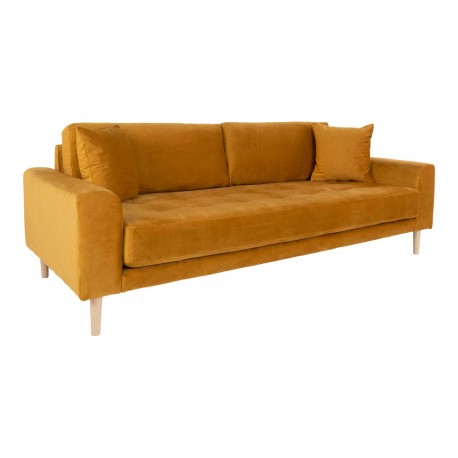 Andersen gul velour sofa 3 pers