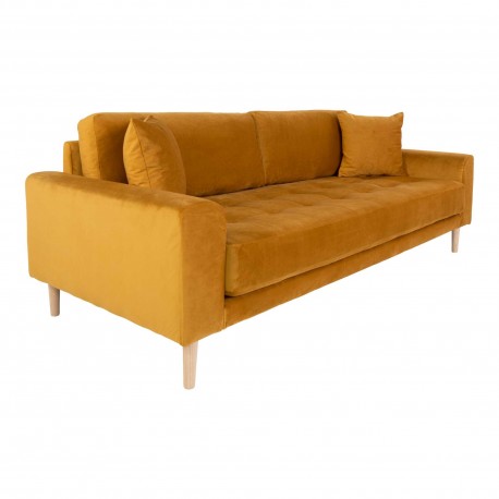 Andersen gul velour sofa 3 pers